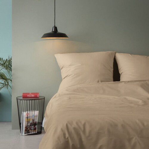  beige ranforce single quilt cover set (fr) Cene