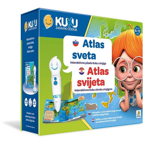 Kuku interaktivno pisalo s knjigo atlas sveta Slike