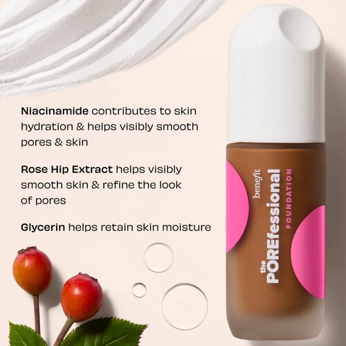 Benefit The POREfessional Foundation tekoči puder z učinkom osvetljevanja z niacinamidom odtenek 10N Ace 30 ml Slike