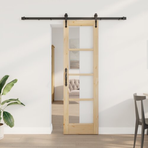  Klizna vrata s kompletnim priborom 61x198.5 cm čvrsto drvo bor Cijene