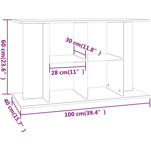  Stalak za akvarij boja hrasta 100x40x60 cm konstruirano drvo Slike