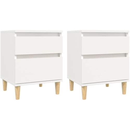 Maison Chic Dvo delni komplet Nočne omarice - Nočne mize Bela 40x35x50 cm, (21689683) Cene