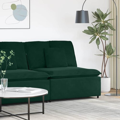 Modularni Sofa Centralni Modul s Jastucima Tamnozeleni 100 cm Cene