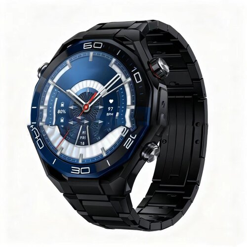 INF združljiv 22 mm titanov pa&scaron;ček za uro z zaponko metuljček za huawei watch ultimate & gt series black, (5000113954) Cene