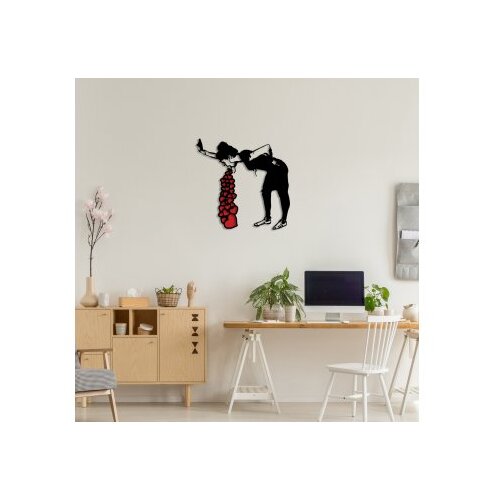 Wallity Zidna dekoracija Banksy 12, 63x61cm, Crna Slike