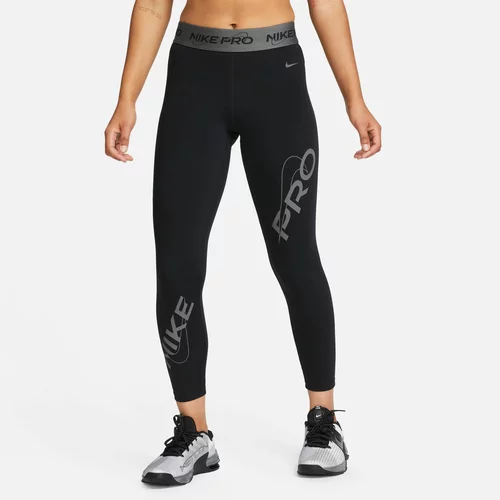 Nike Športne hlače 'Pro Dri Fit' siva / črna