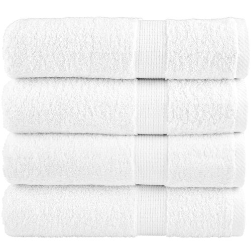 VidaXL Ručnici za kupanje SOLUND 4 kom bijeli 100x150 cm 600 gsm Slike