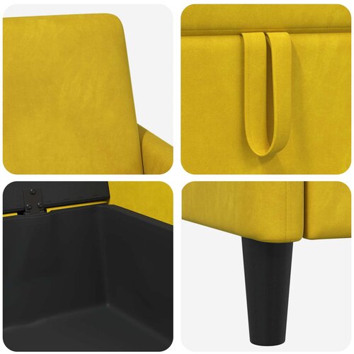 SOFA s pohranom Žuta 72 x 78 x 87 cm Poliester Slike