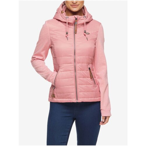 Ragwear Pink Women&amp;#039;s Quilted Jacket with Hood Lucinda - Women Slike