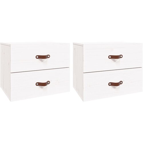 VidaXL Zidni noćni ormarići 2 kom bijeli 50 x 36 x 40 cm Slike