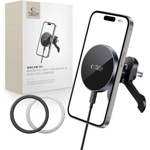 TECH-PROTECT INDUKTIVNI AVTOPOLNILEC ZA MAGSAFE IPHONE 12 13 14 15, (5000302924) Cene