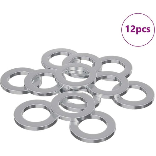  Prikladno za ravne podlo&amp;scaron;ke 12 pcs Srebrno M7 x 12 mm Željezo Slike