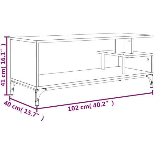  ormarić crni 102x40x41 cm konstruirano drvo i čelik Slike