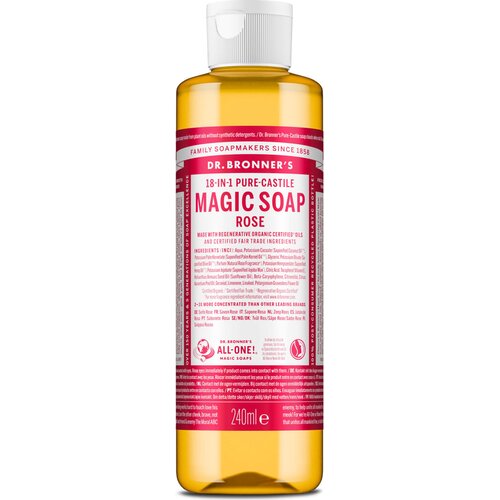 DR. BRONNER&amp;#039;S 18u1 prirodni sapun &amp;quot;Ruža&amp;quot; - 240 ml Slike