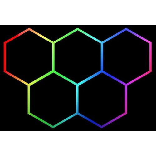  Hexagon LED tube 5 heads RGB 12V 410mm 23pcs Slike