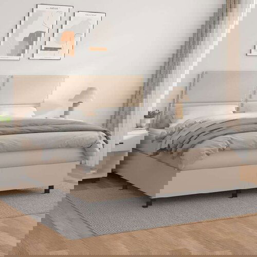  Krevet box spring s madracem cappuccino 180x200 cm umjetna koža Slike