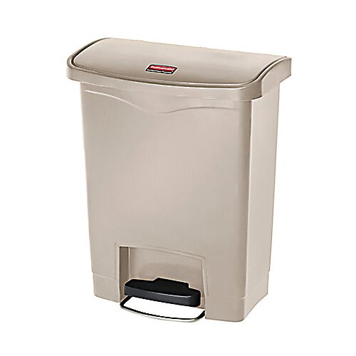 Rubbermaid Zbiralnik odpadkov s pedalom SLIM JIM®, prostornina 30 l, ŠxVxG 271 x 536 x 425 mm, bež Cene