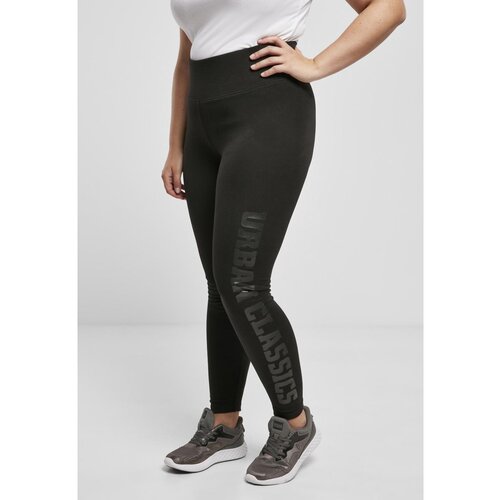 Urban Classics ladies high waist branded leggings black/black Slike