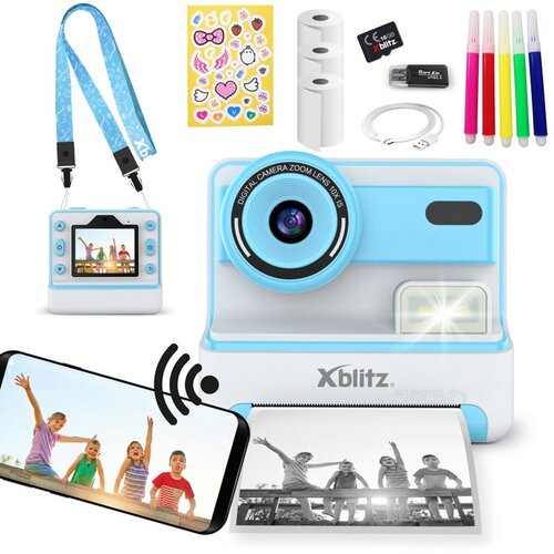 Xblitz FLASH BLUE INSTANT CAMERA WITH THERMAL PRINTER FOR CHILDREN Cene