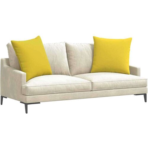VidaXL jastučići za sofu 2 pcs svijetlo žuta 80 x 80 cm tkanina Slike