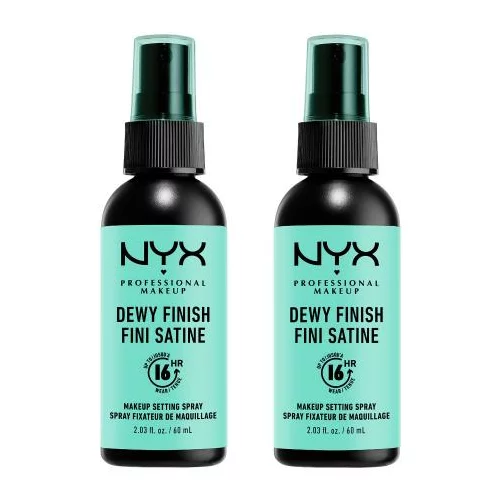 NYX Professional Makeup Dewy Finish Set 2x fiksatori šminke 60 ml