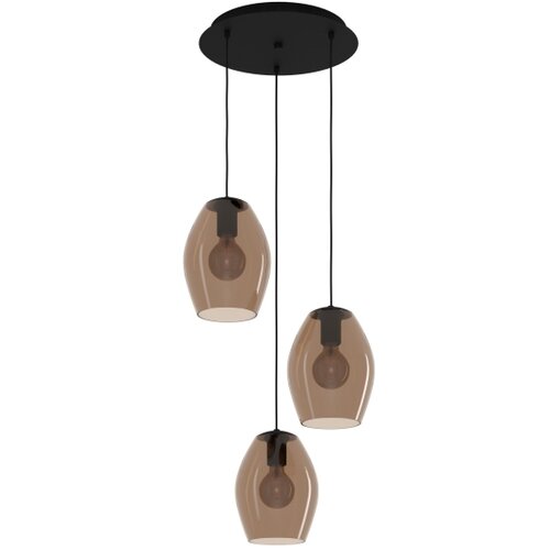 Eglo 390161 - visilica na sajli estanys 3xE27/40W/230V braon Slike