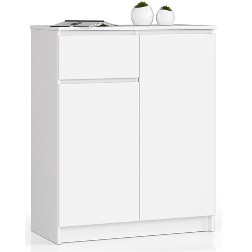 AKORD Komoda, 2 Vrata In 1 Predal, Bela, (5000332201) Cene