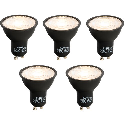 LUEDD Komplet 5 GU10 LED svetilka črna 7W 610 lm 3000K Cene