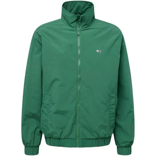 Tommy Jeans Prehodna jakna 'ESSENTIAL' mornarska / zelena / ognjeno rdeča / bela