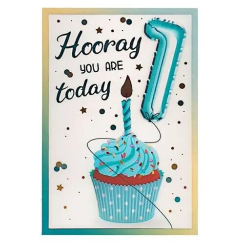  Čestitka 3D Hoorey Hooray You Are 1 Today (Boy) Slike