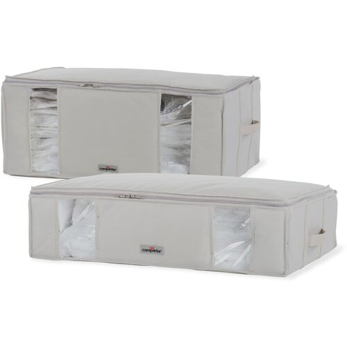 Compactor Set od 2 bež kutije za pohranu ispod kreveta s vakuumskim pakiranjem XXL Life Underbed Bags Slike