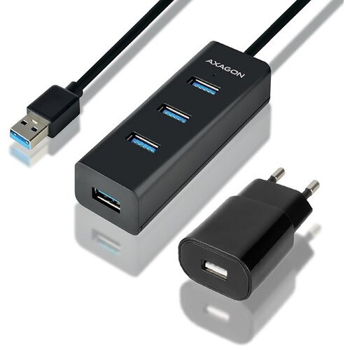 Axagon HUE-S2BP interface hub USB 3.2 Gen 1 (3.1 Gen 1) Type-A 5000 Mbit /s Black Slike