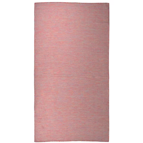 vidaXL Vanjski tepih ravnog tkanja 80 x 150 cm crveni