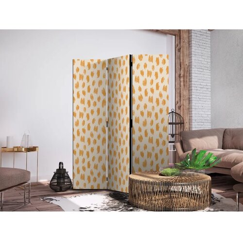  Paravan - Drawn Pattern in Spots and Dots in Shades of Orange and Ecru 135x172 Akustični Slike