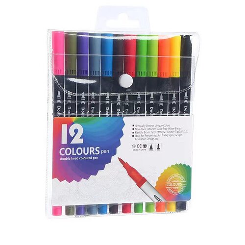 INF Barvni svinčniki z dvojno konico za risanje Craft Scrapbook 12 barv, (21538709) Slike