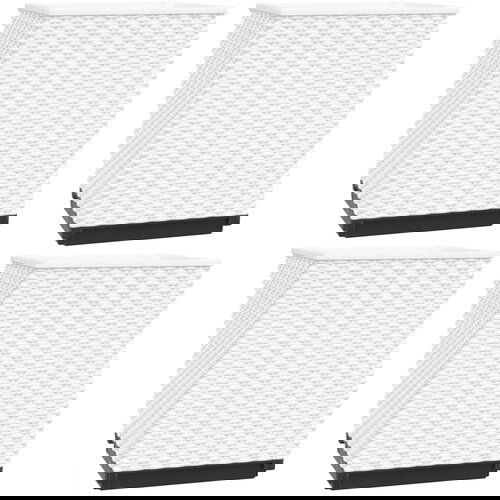 Maison Chic Cvetlični Lonec - Visoki lonci 4 kosi beli 30x30x37 cm polipropilen, (22057476) Slike