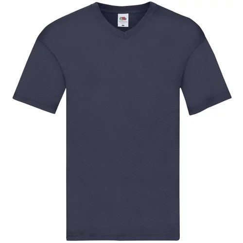 Fruit Of The Loom Navy blue men's t-shirt Original V-neck
