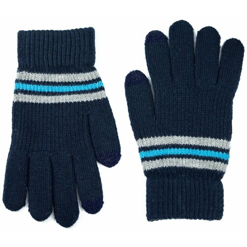 Art of Polo Man's Gloves Rk22232 Navy Blue Slike