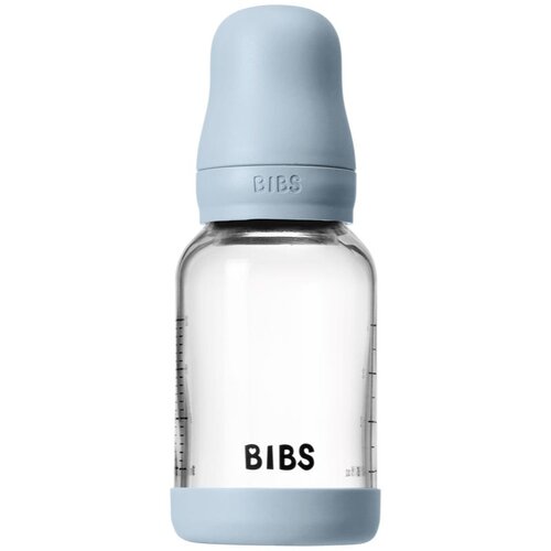 Bibs Baby Glass Bottle Silicone bočica protiv kolika sa silikonskim usnikom Baby Blue 120 ml Cene