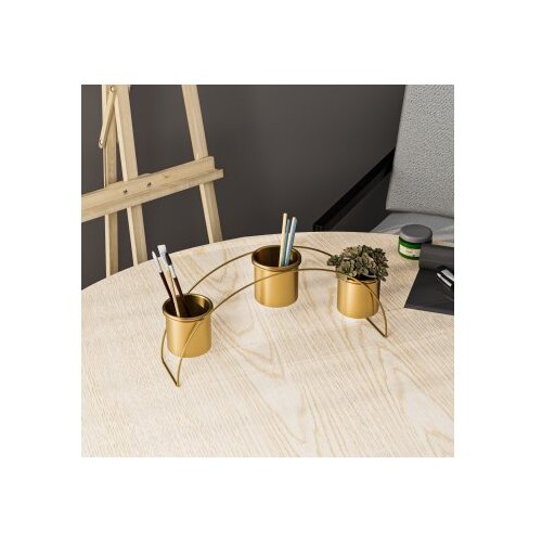 Wallxpert Stolna dekoracija 40x20x10cm, Zlatne boje Slike