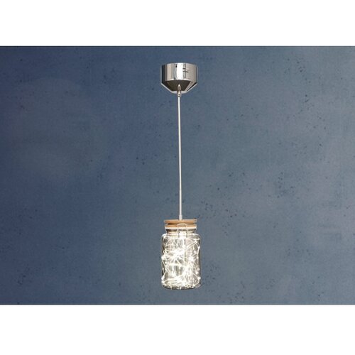  Klausen 142030 - LED luster na sajli SHOCK LED/5W/230V sjajni hrom/drvo Slike