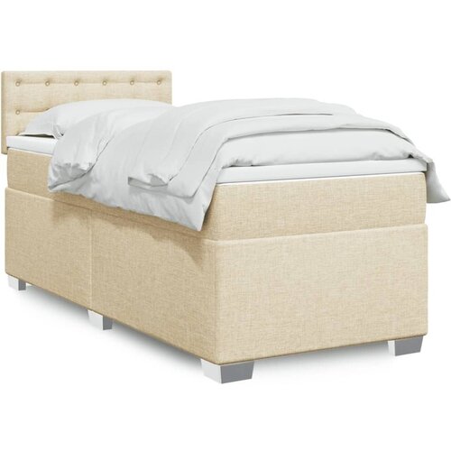 vidaXL Krevet s oprugama i madracem krem 90 x 200 cm od tkanine Cene