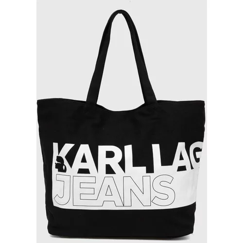 KARL LAGERFELD JEANS Pamučna torba boja: crna, 245J3051