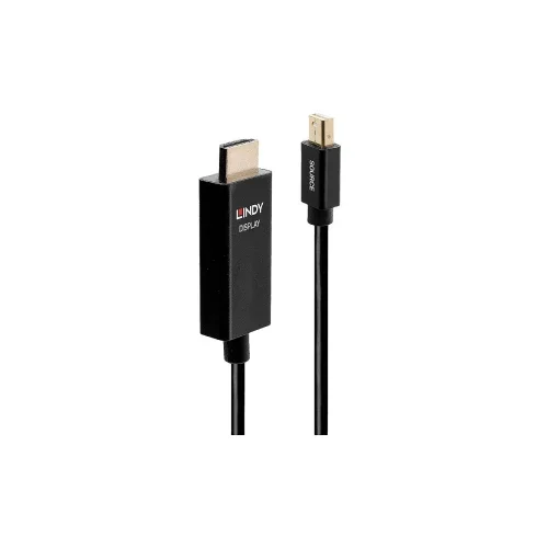 Lindy priključni kabel Mini DisplayPort utikač, HDMI-A utikač 1 m crna 40921 DisplayPort kabel