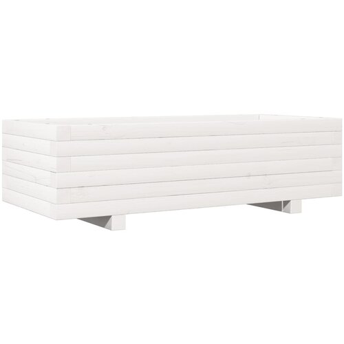 Maison Chic Vrtno cvetlično korito - Cvetlični Lonec belo 90x40x26,5 cm trdna borovina, (21790299) Cene