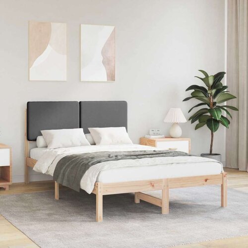 vidaXL krevetni okvir s tapiciranim uzglavljem tamno siva 120 x 190 cm Cijene