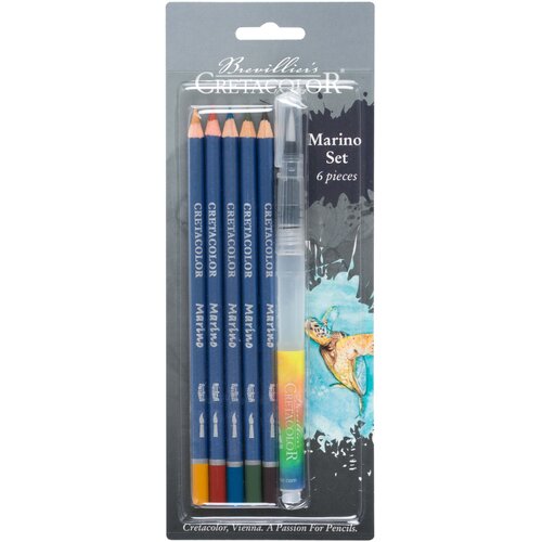 Marino Aquarelle Artist set olovaka u boji, 6 kom na blister kartici (5 olovaka + vodeni kist Aqua 2 Go) Cene