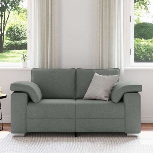vidaXL Kauč Tamno siva Metal, drvo, Textilene 160x77x82 cm Izdržljivo Cijene