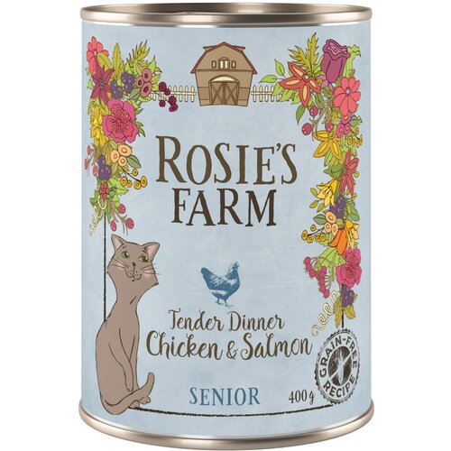 Rosie&amp;#039;s Farm Ekonomično pakiranje Senior 12 x 400 g - Piletina i losos Slike