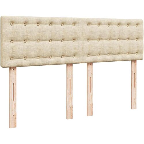  Otomanski krevet s madracem krem 140x190cm od tkanine Slike